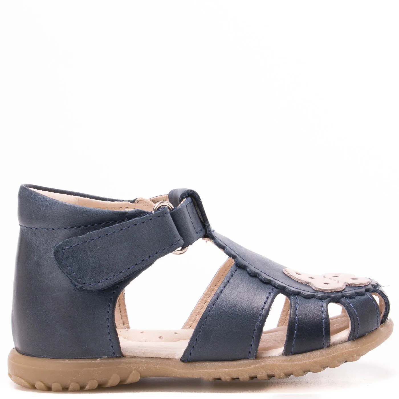 (2183-16) Emel navy butterfly closed sandals