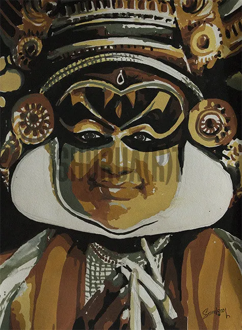 A Kathakali Dancer