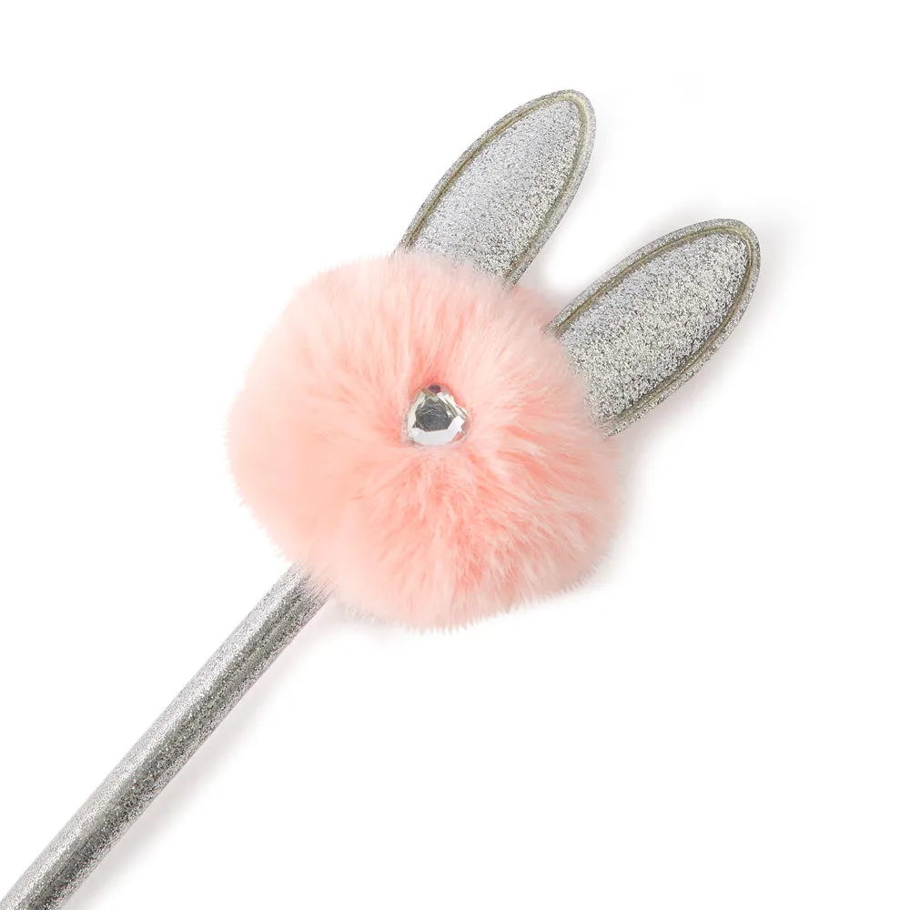 Accessorize London Girl's Pink Bunny Pom Pencil