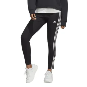 ADIDAS WOMEN'S ESSENTIALS 3-STRIPES HIGH-WAISTED SINGLE JERSEY BLACK TIGHTS