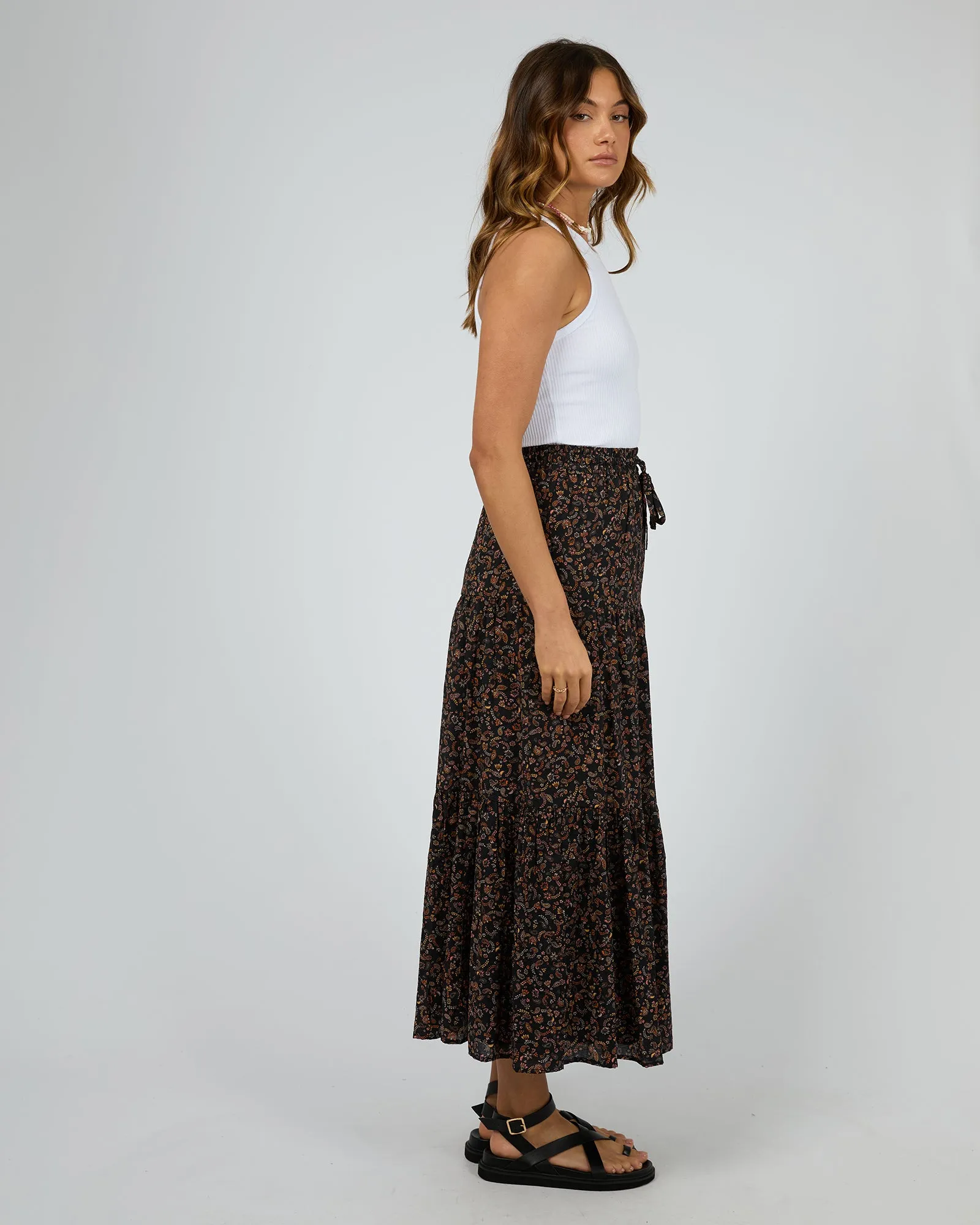 All About Eve Pip Maxi Skirt Print