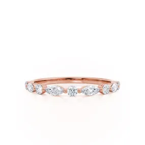 ALLURE LOVE-  18k Rose Gold Scatter Eternity Ring