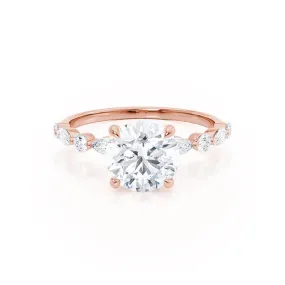 ALLURE - Round Lab Diamond 18k Rose Gold Scatter Ring