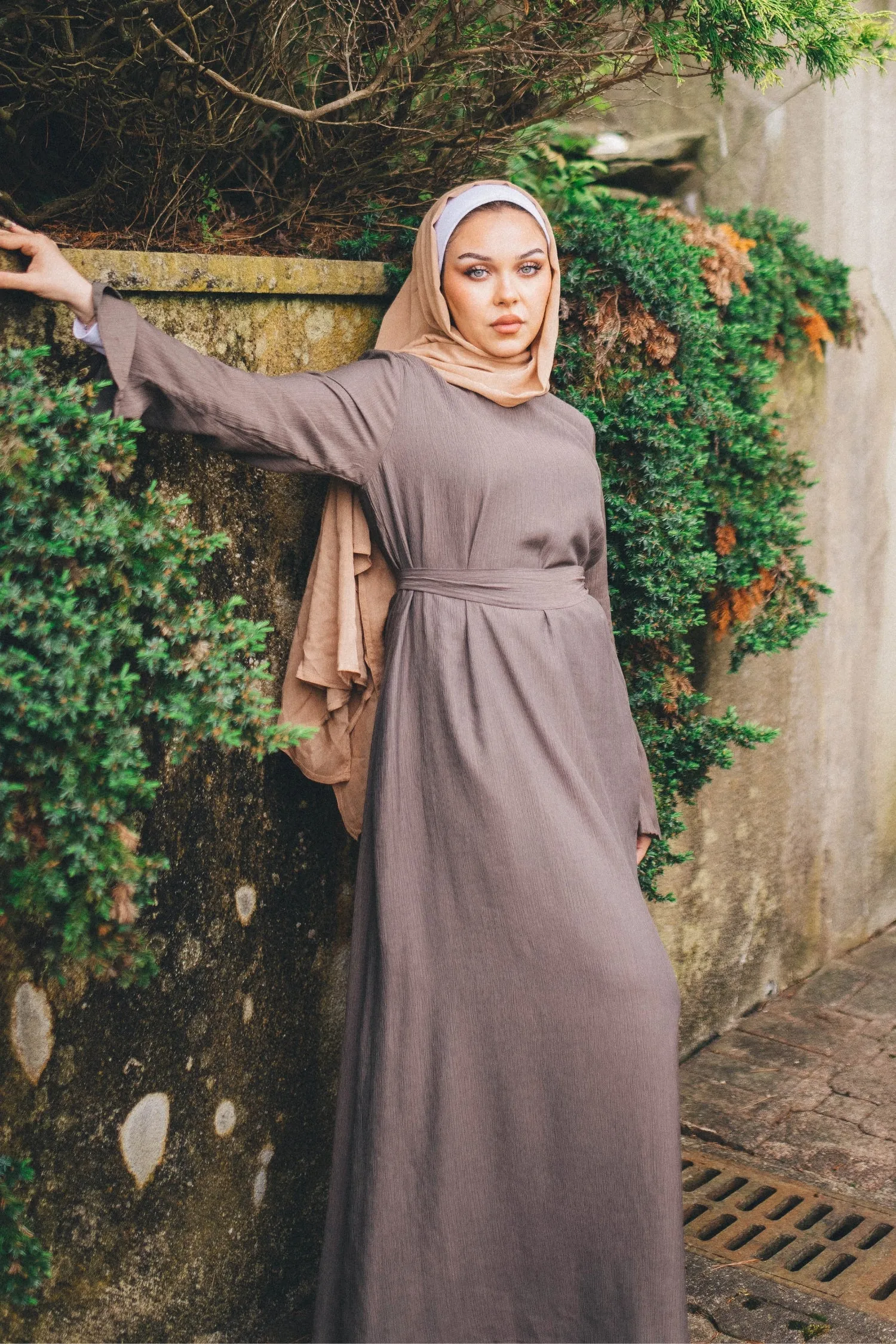 Amara Textured Maxi Dress- Espresso