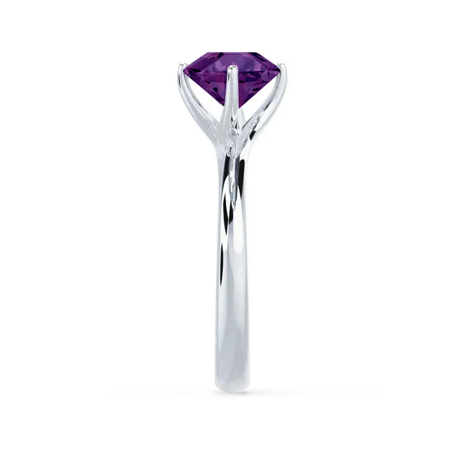 ANNORA - Chatham® Alexandrite Platinum 950 Twist Solitaire Ring