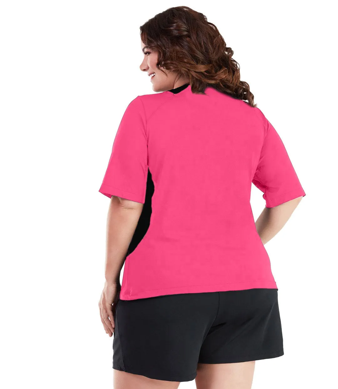 AquaSport Color Block Swim Tee Pink - FINAL SALE