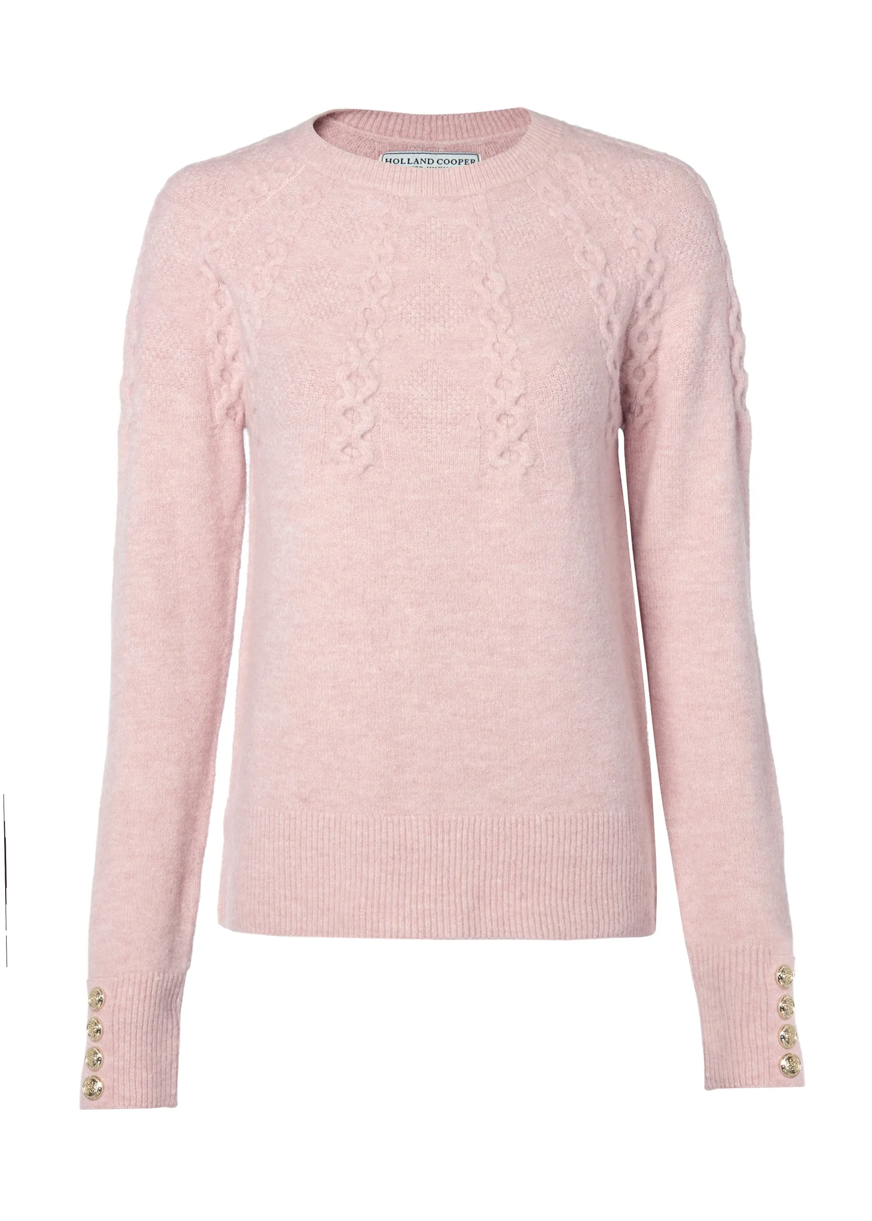 Astoria Half Cable Knit (Blush Pink)