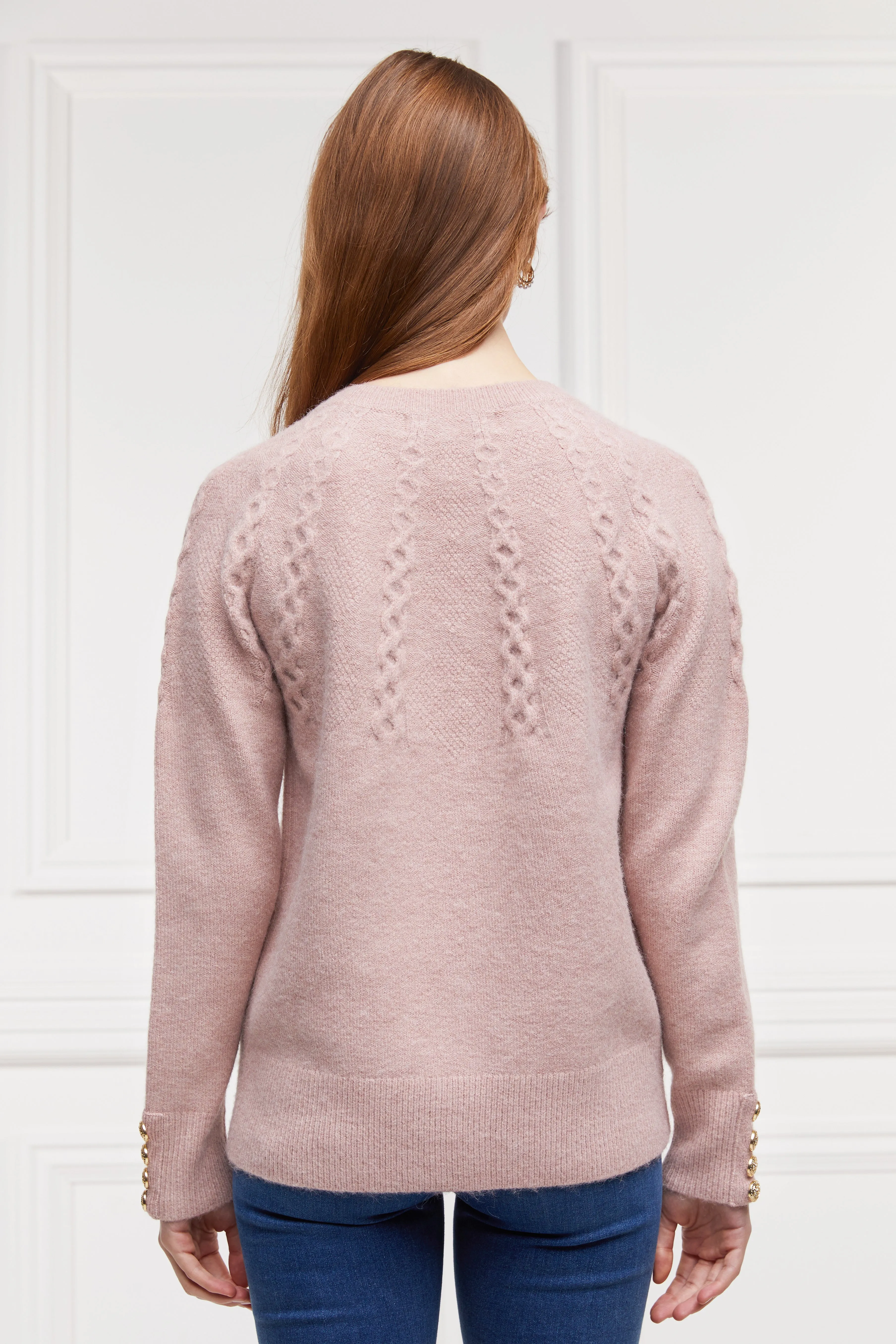 Astoria Half Cable Knit (Blush Pink)