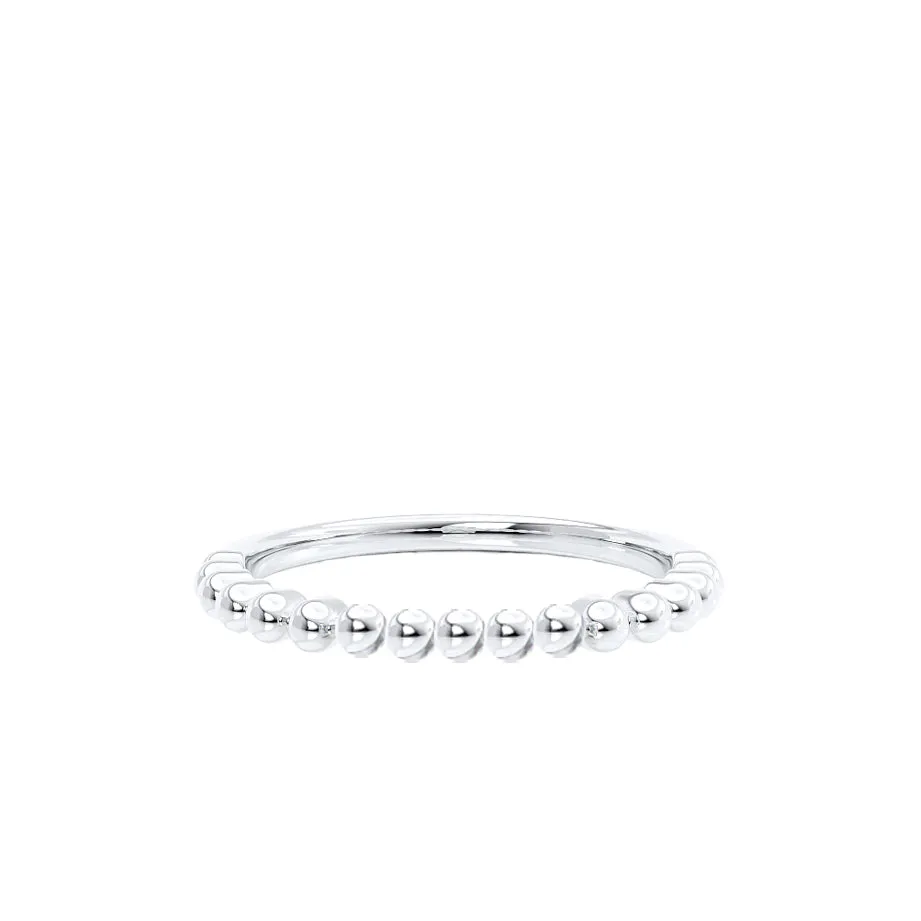 AUSHA - Bubble & Bead Stacking Eternity Band 18k White Gold