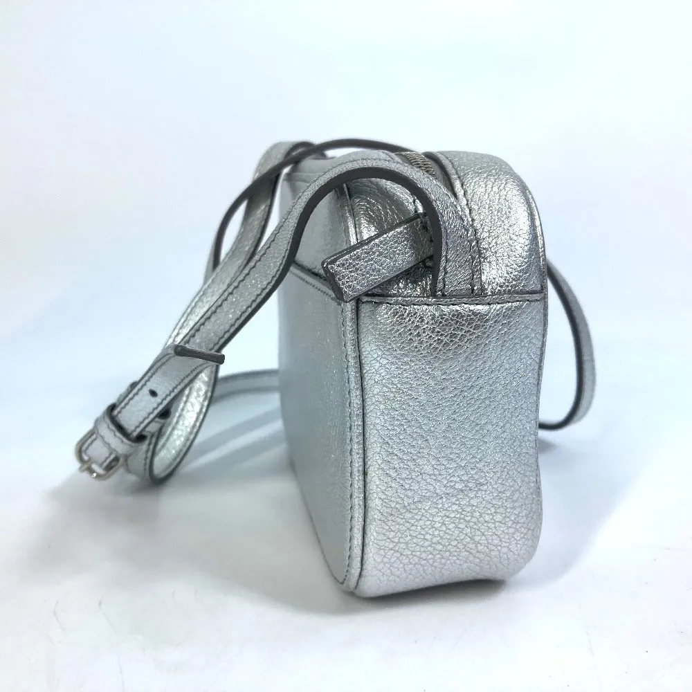 BALENCIAGA Shoulder Bag 552372 leather Silver logo Everyday camera bag Women Used Authentic