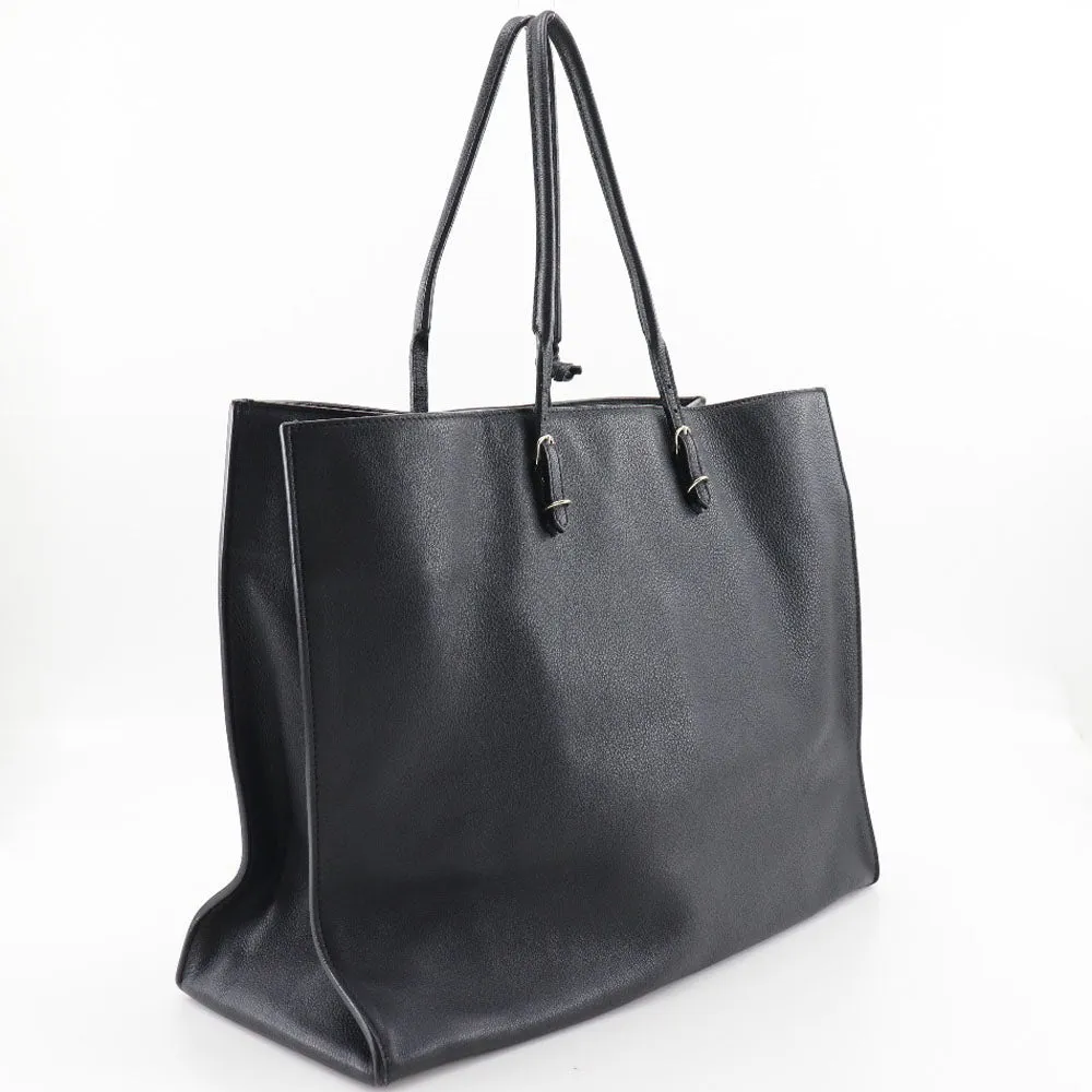 BALENCIAGA Tote Bag 387480 leather black Paper tote unisex(Unisex) Used Authentic