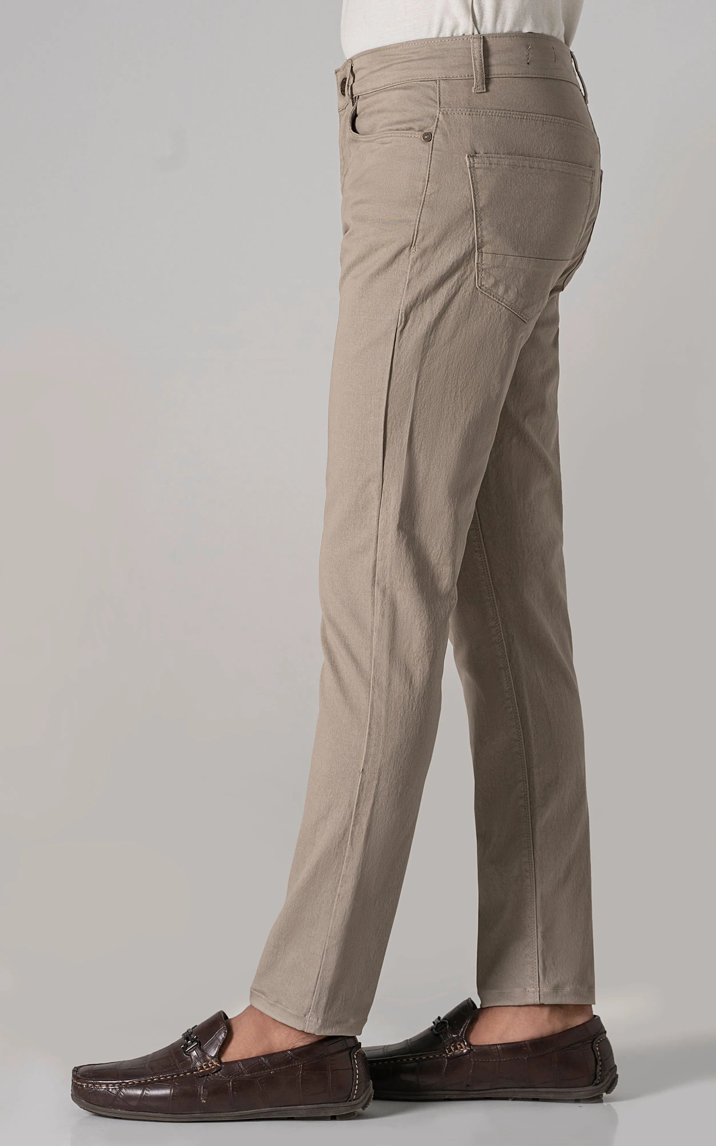 BASIC 5-POCKET MELANGE PANT LIGHT KHAKI