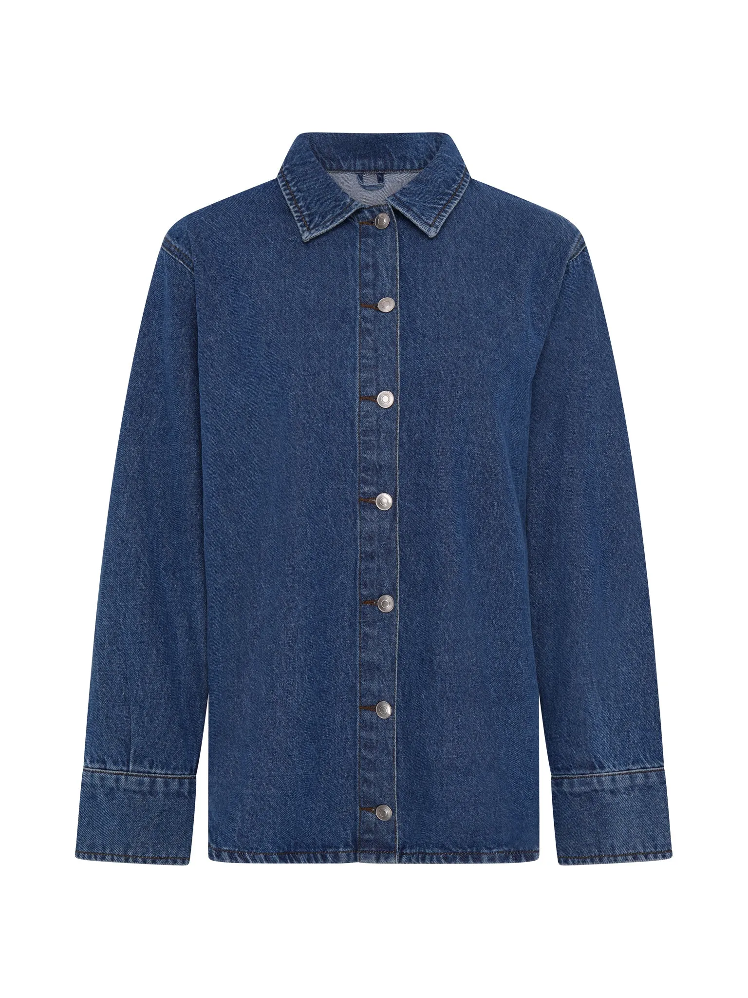 Beau Denim Shirt in Mid Wash