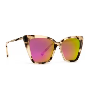 Becky II Cream Tortoise/Pink Mirror Sunglasses