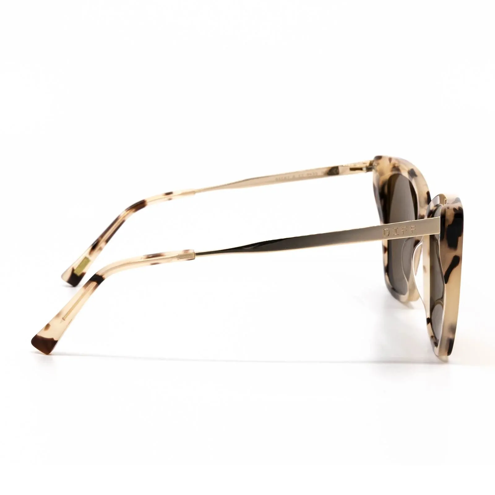 Becky II Cream Tortoise/Pink Mirror Sunglasses