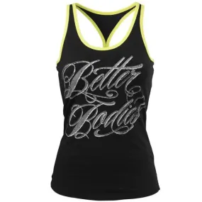 Better Bodies Energy T-Back - Black-Lime