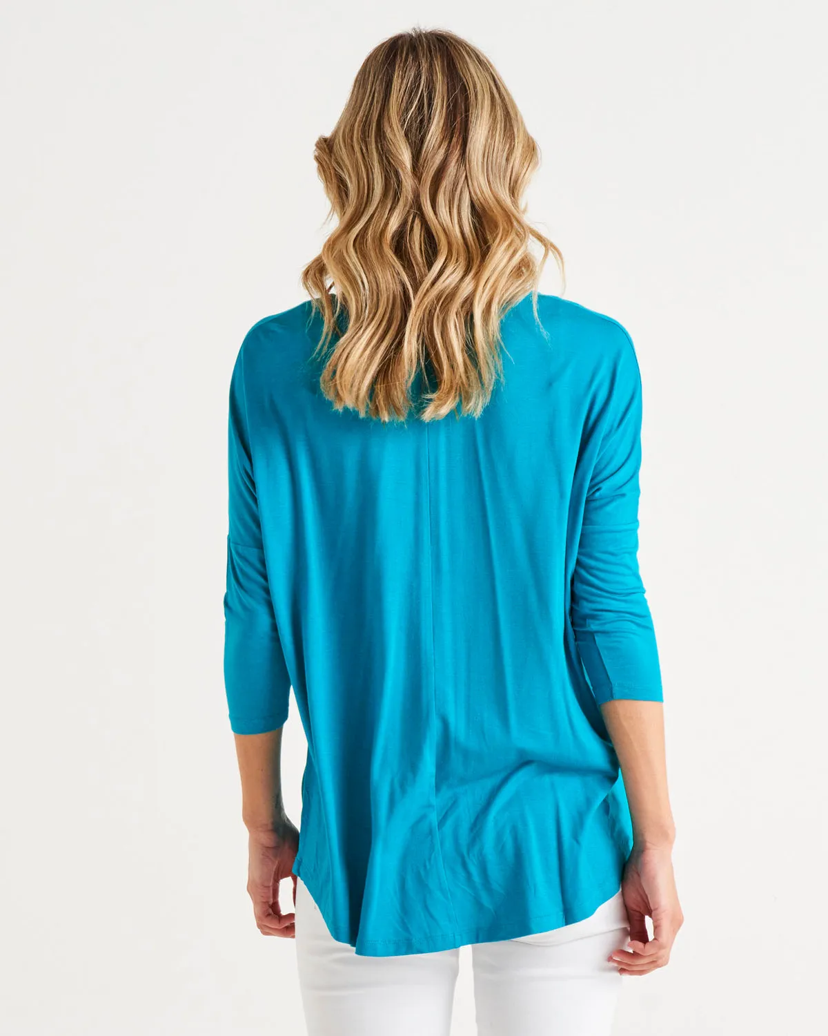 Betty Basics Milan 3/4 Sleeve Top Lagoon