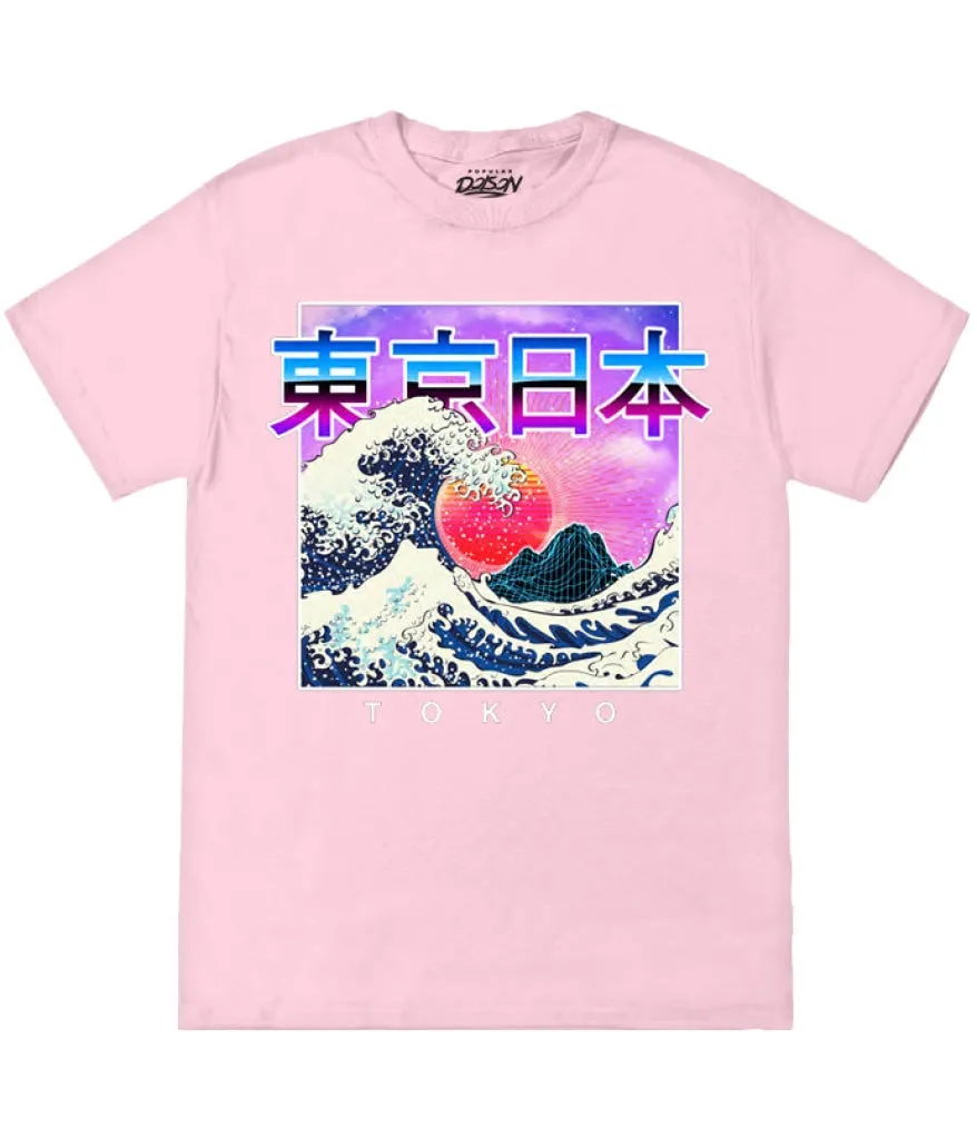 BIG SIZE FUTURISTIC KANJI WAVE TEE