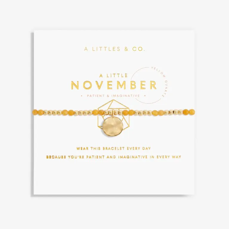 Birthstone A Little November Bracelet in Gold-Tone Plating - Yellow Quartz