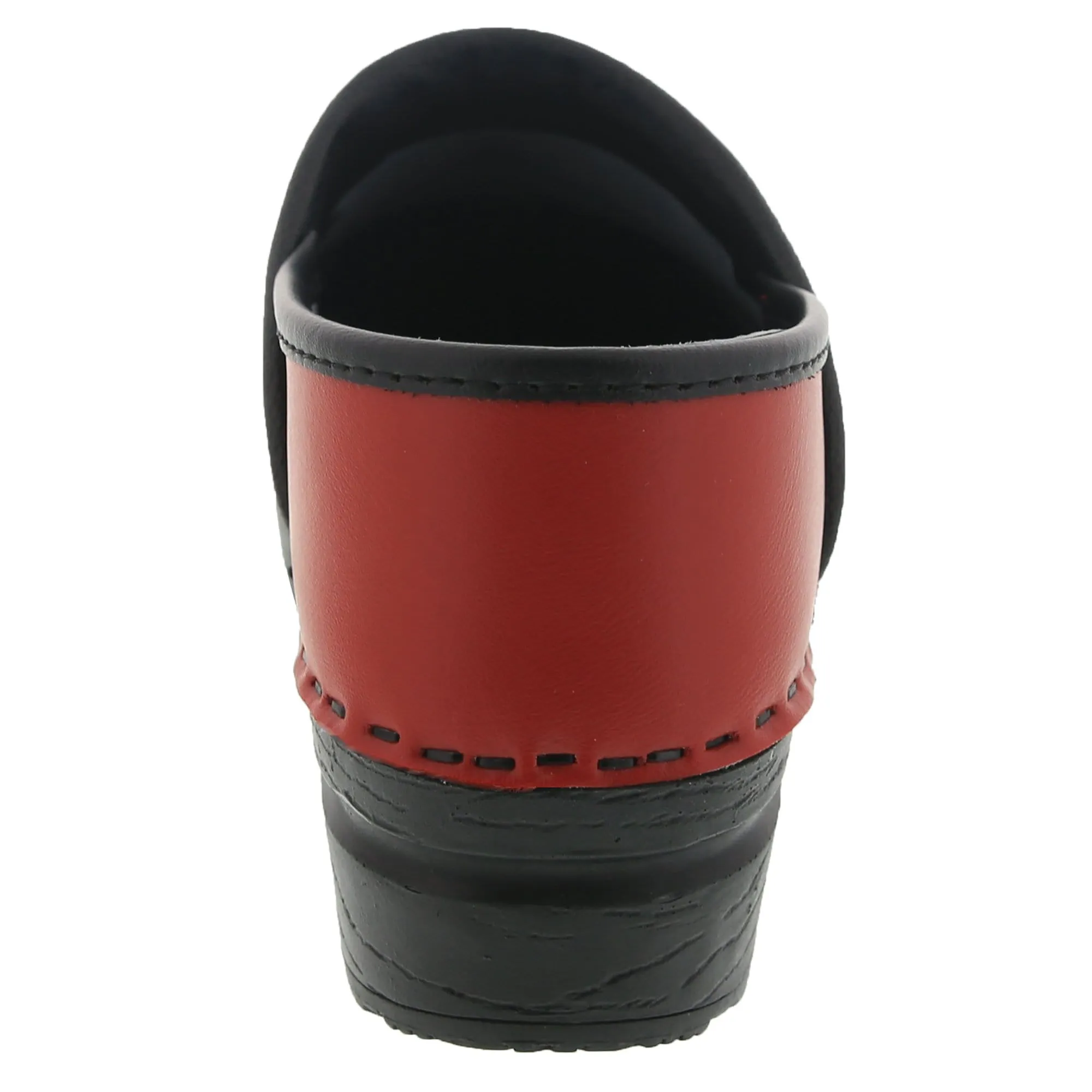 BJORK PRO ELLA Red Leather Clogs