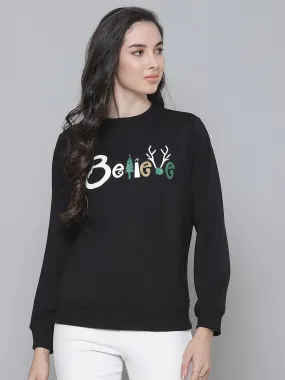 Black Terry BELIEVE Sweatshirt