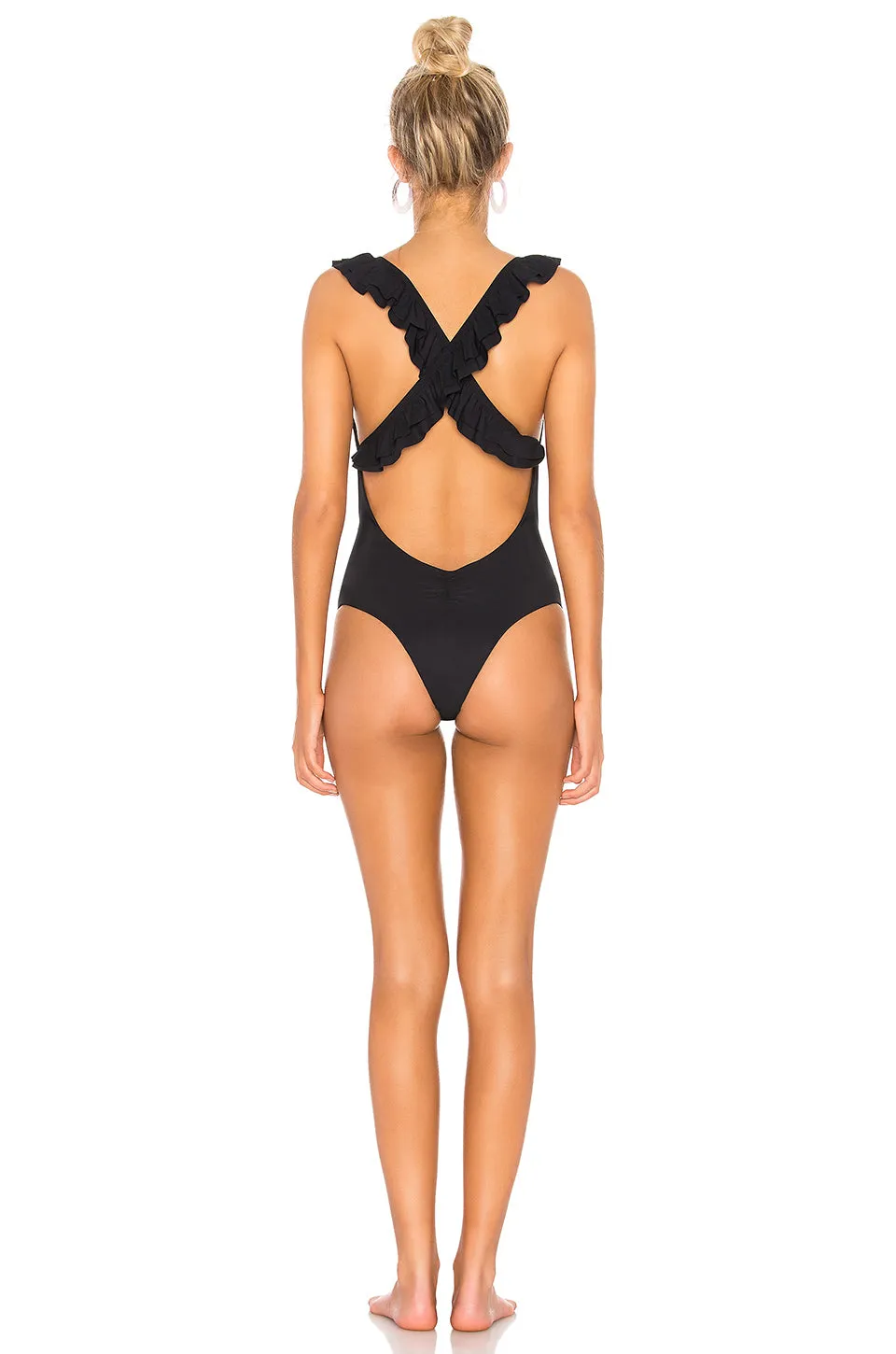 Blue Life Swim Rumba Ruffle One Piece Chili