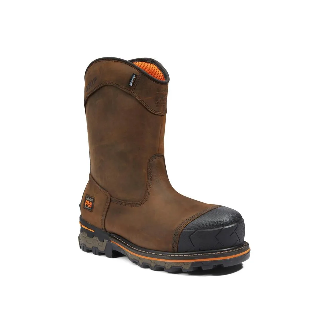 Boondock Composite-Toe Waterproof Ins 200G Pull-On Work Boot Brown