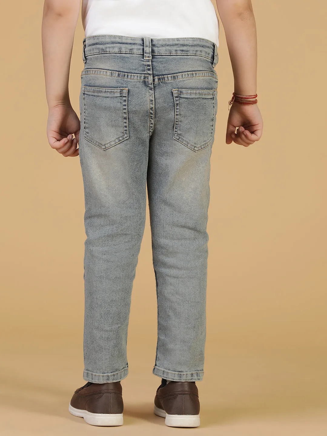 Boys Denim Khaki Tint Skinny Jeans