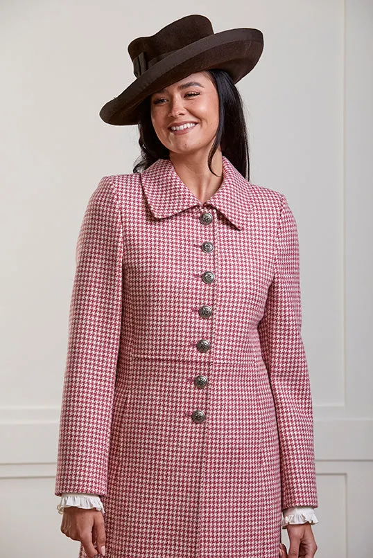 Brompton Raspberry Check Wool Coat - 25% OFF