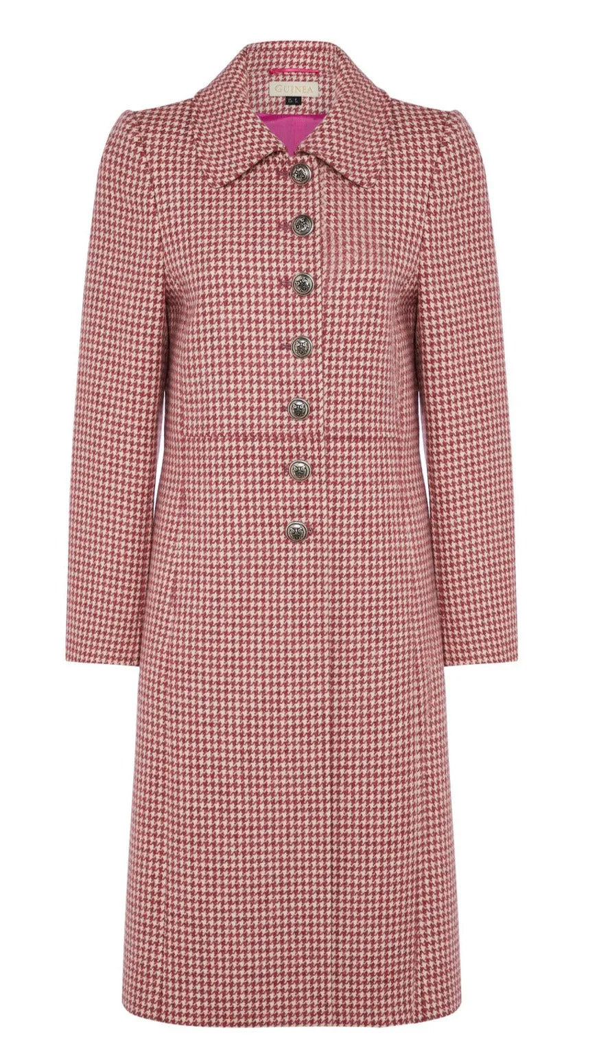 Brompton Raspberry Check Wool Coat - 25% OFF