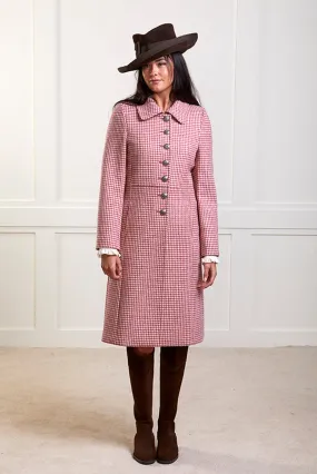 Brompton Raspberry Check Wool Coat - 25% OFF