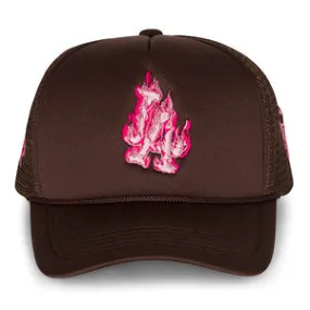 Brown "All Star" LA Design Trucker Hat