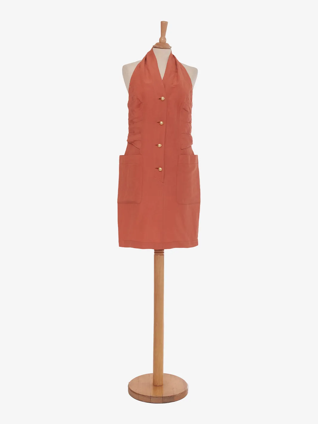 Byblos Brick-colored Linen Dress