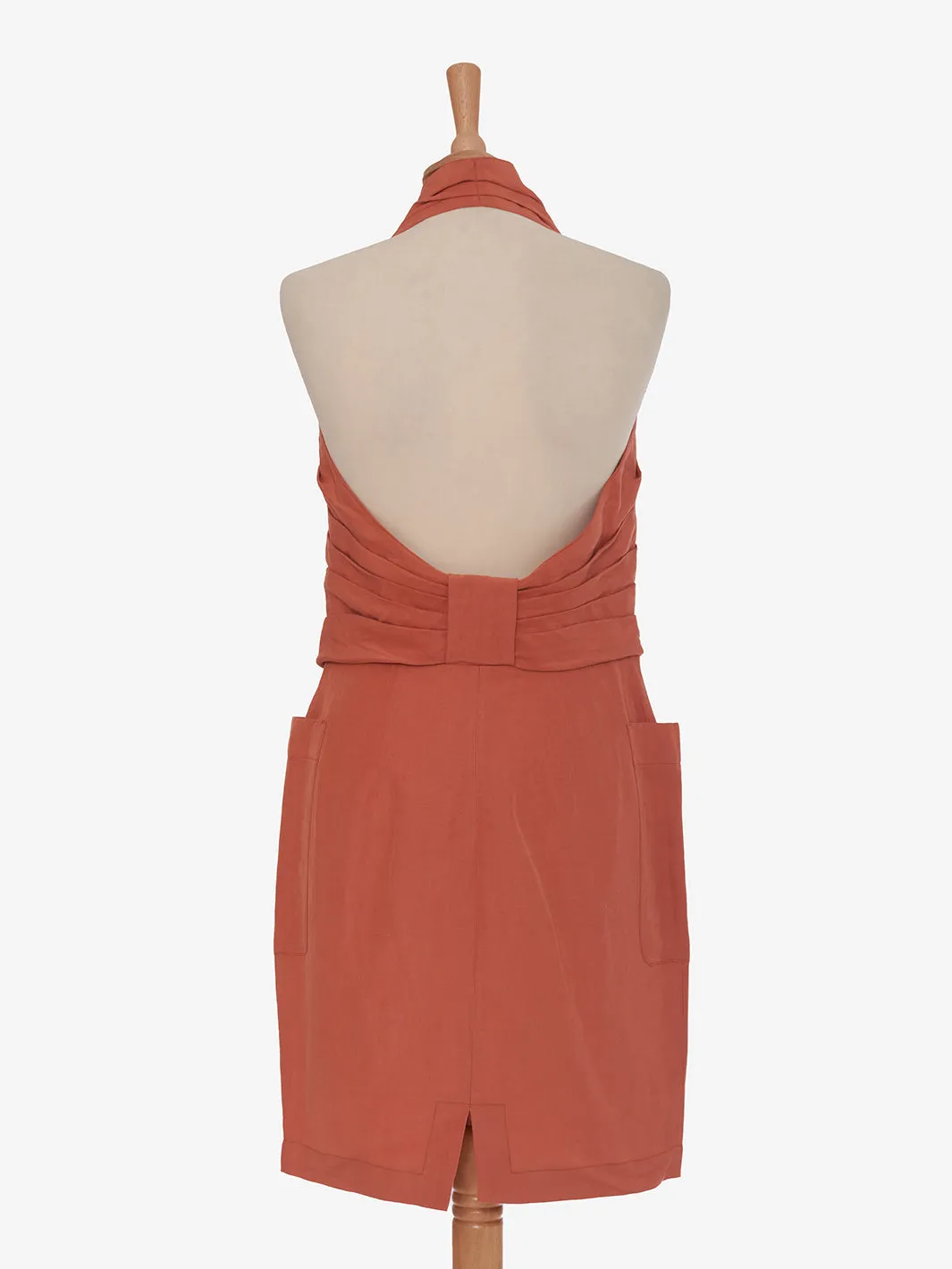 Byblos Brick-colored Linen Dress