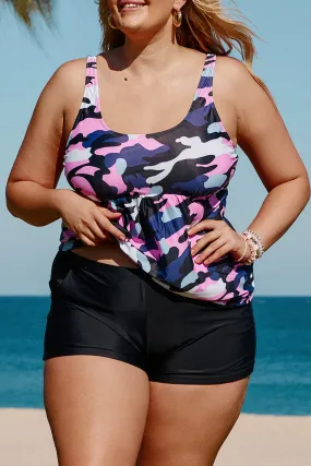 Camo Tank Plus Size Tankini