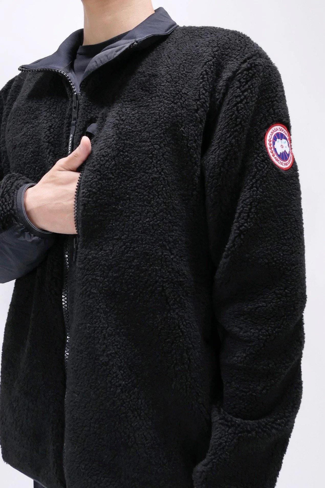 Canada Goose Mens Knit Full Zip Kelowna  - Black