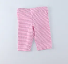 CARTERS PINK & WHITE STRIPED CAPRI LEGGINGS 3M EUC