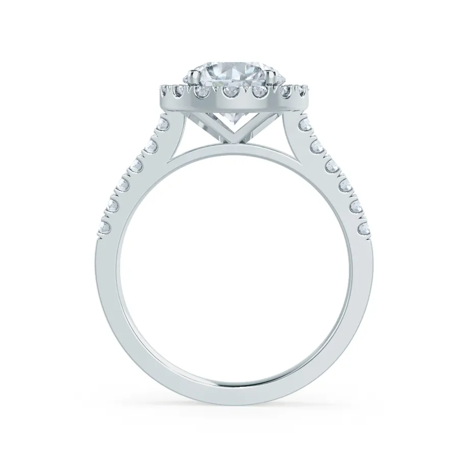 CECILY - Round Lab Diamond Platinum Halo