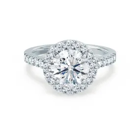 CECILY - Round Lab Diamond Platinum Halo