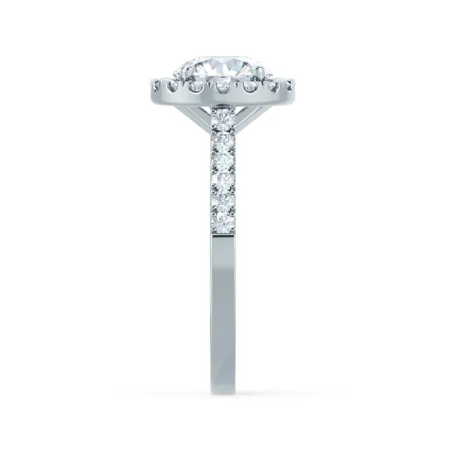 CECILY - Round Lab Diamond Platinum Halo