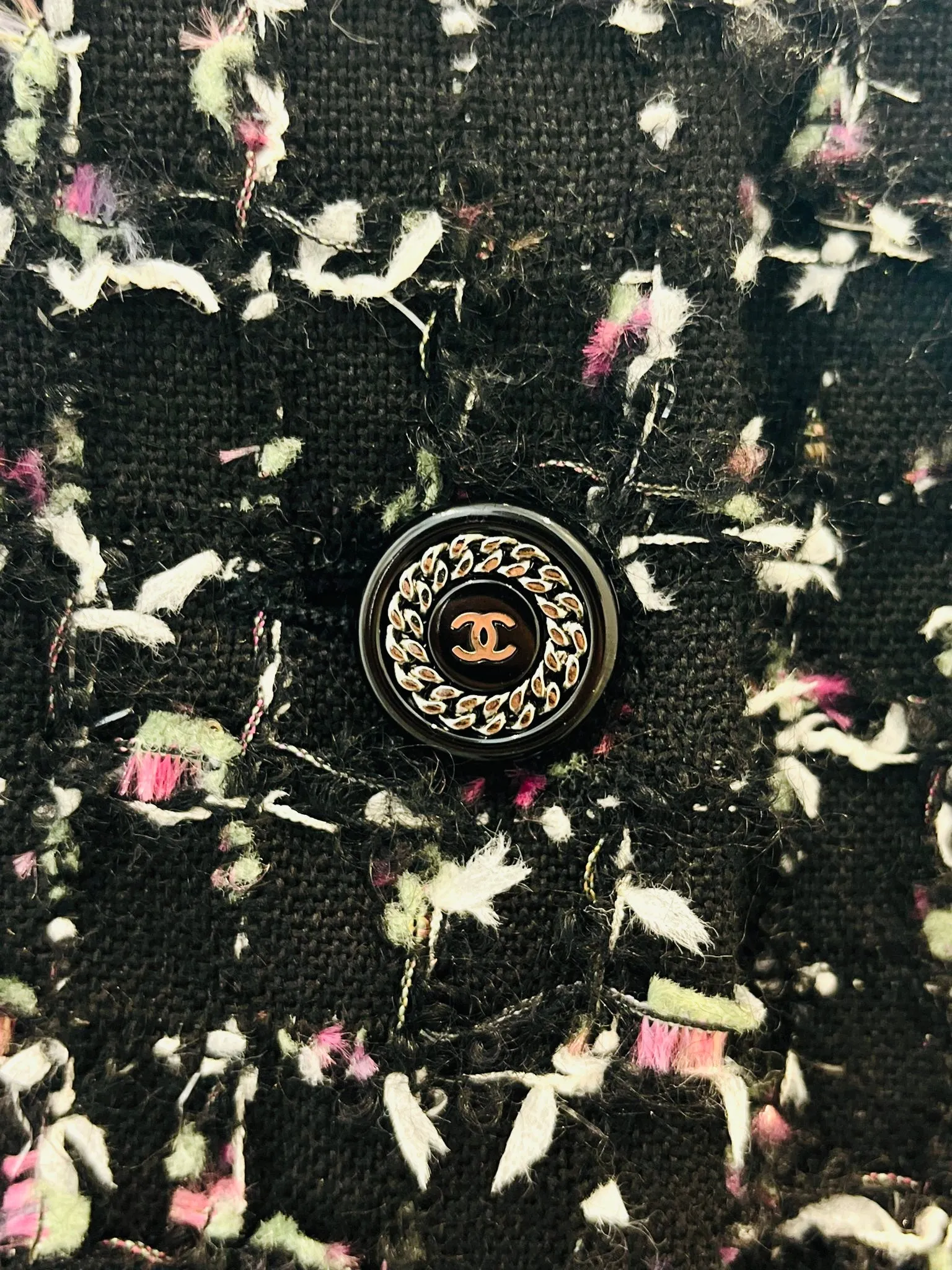 Chanel Fantasy Tweed Jacket. Size 42FR