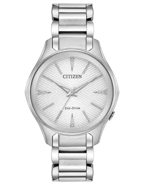 Citizen Eco-Drive L Mondena Womens Watch - White Dial - Stainless Bracelet