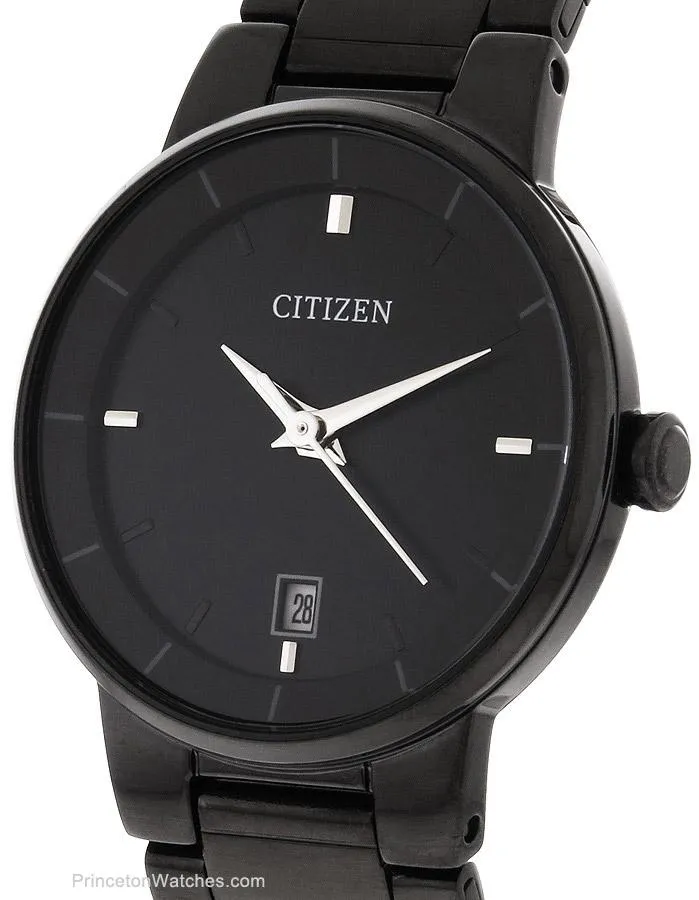 Citizen Womens Quartz SL - Black Case & Dial & Bracelet - Date - 50m