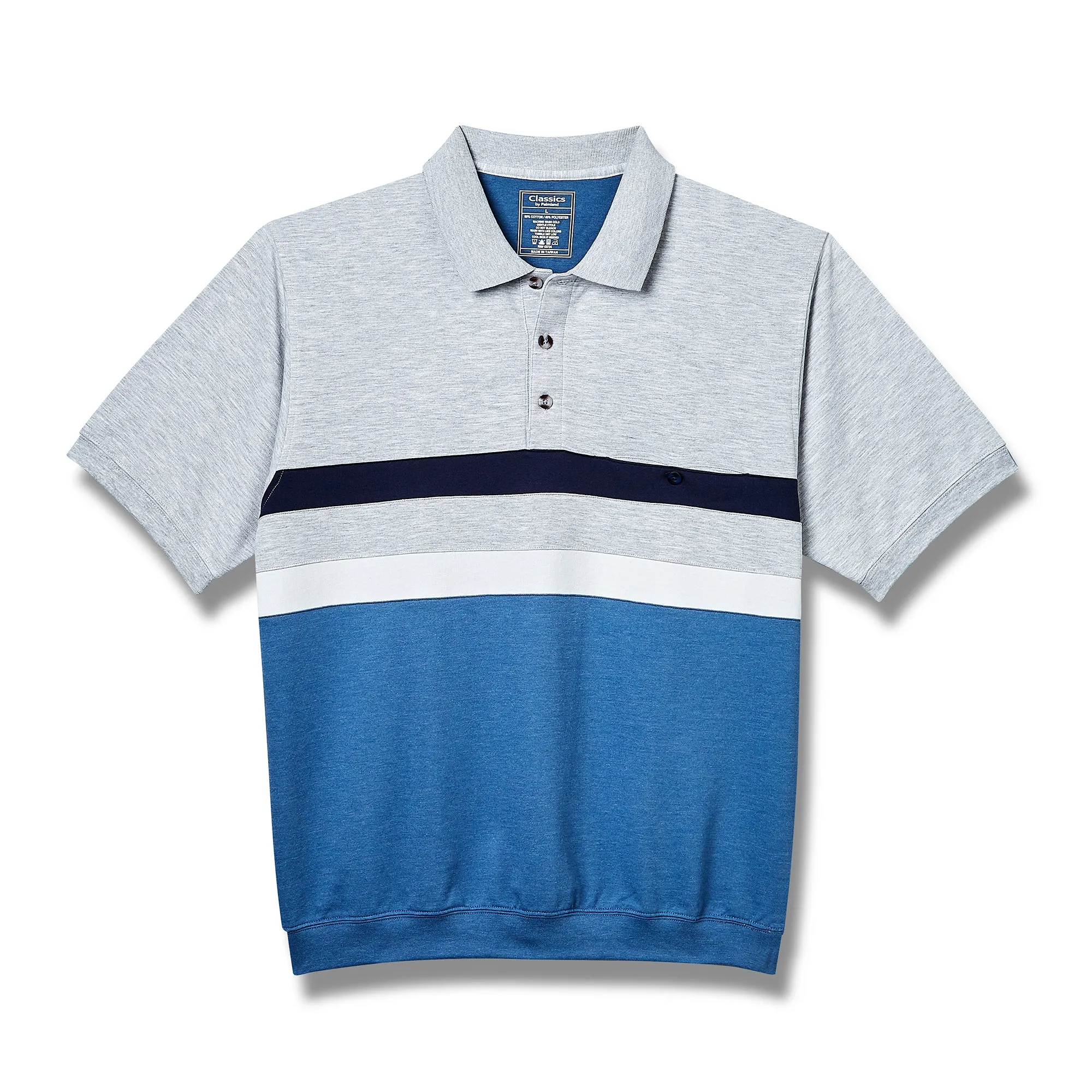 Classics by Palmland Short Sleeve Polo Shirt - 6190-326 Grey Heather