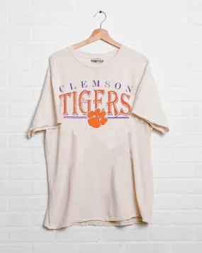 Clemson Tigers 80s Off White Thrifted Tee