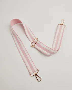 Crossbody Strap - Pink Candy Stripe (Gold Hardware)