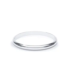 - D Shape Profile Plain Wedding Ring Platinum