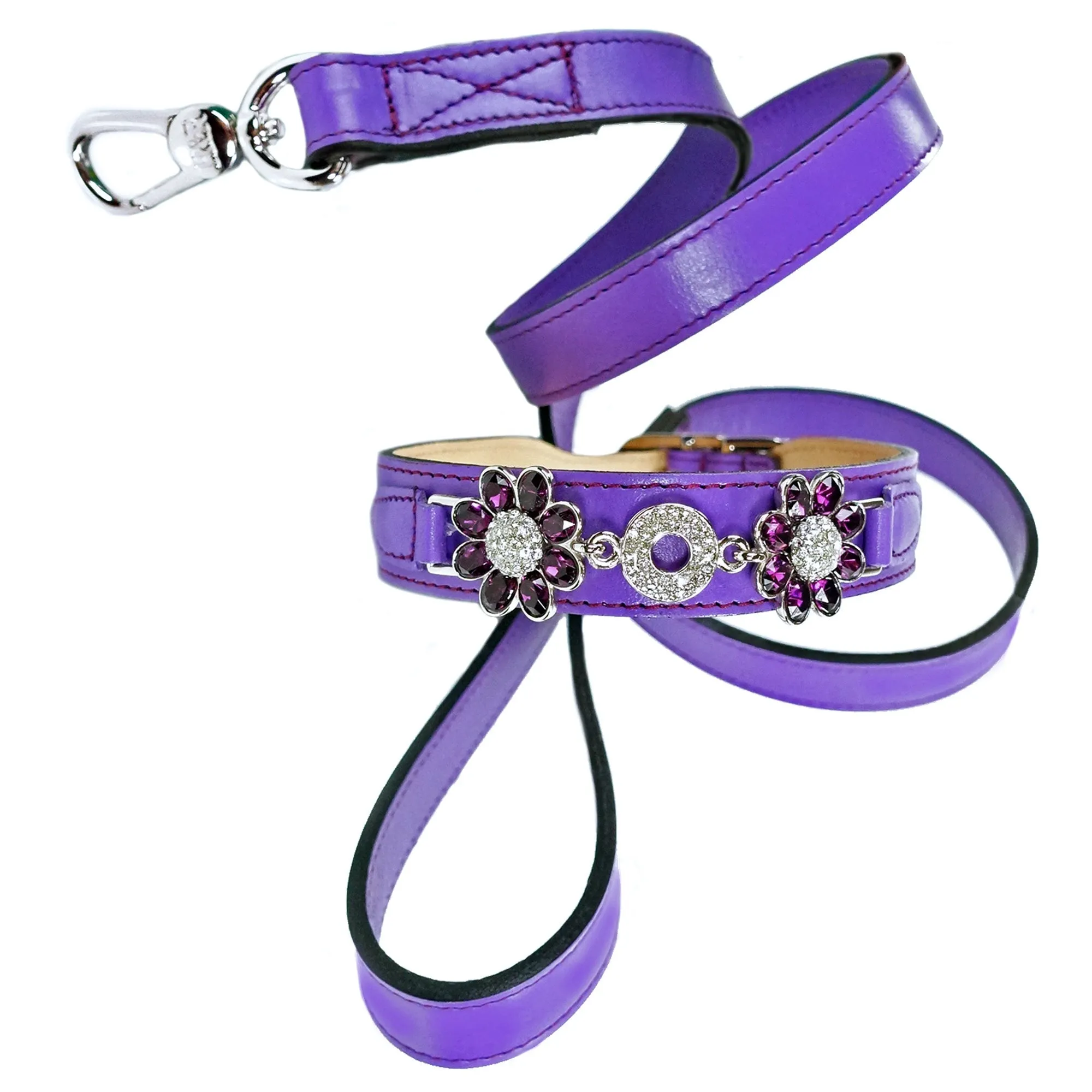 Daisy Dog Leash in Lavender & Nickel