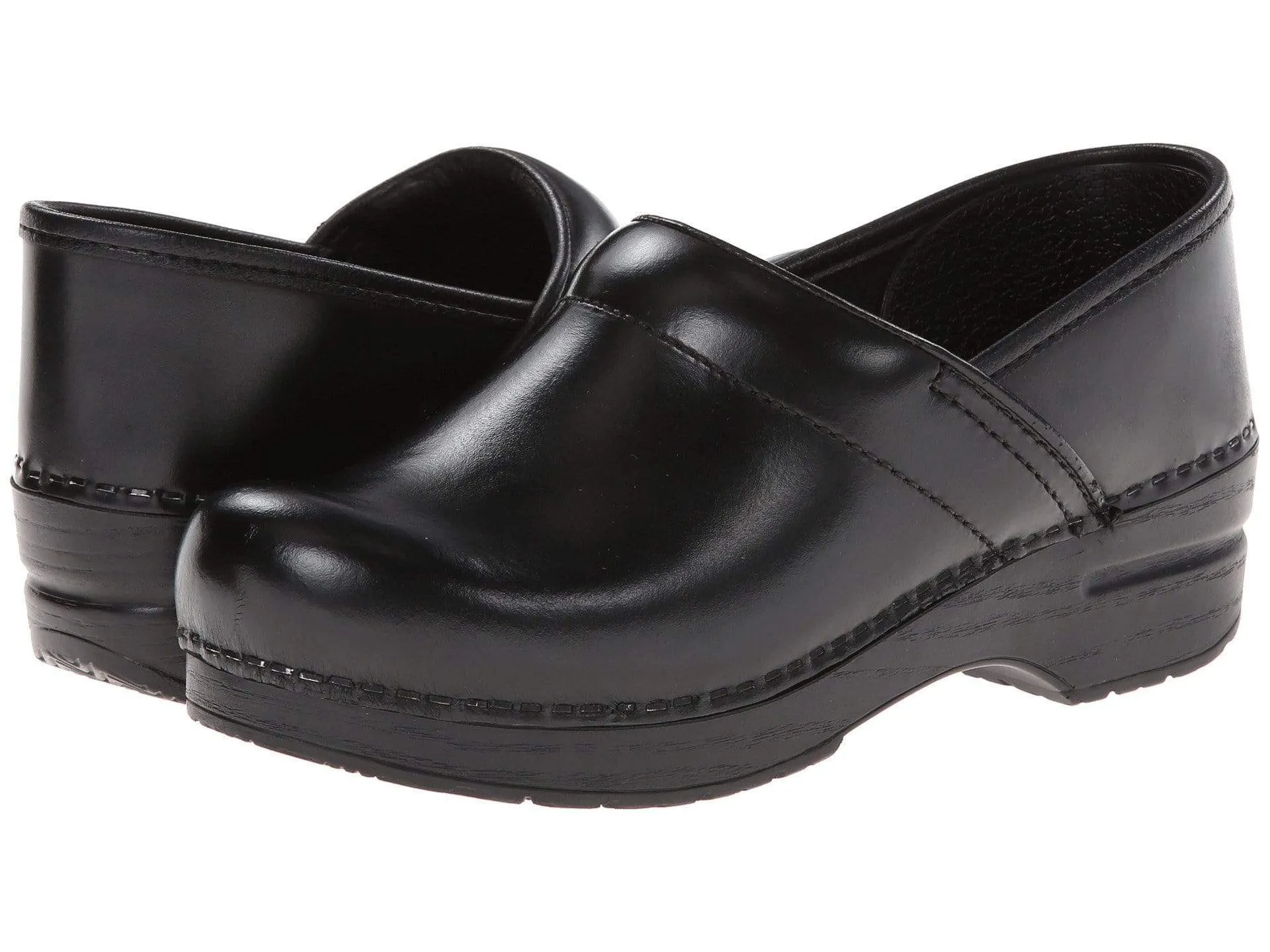 DANSKO Men's Professional Black Cabrio Leather Clogs