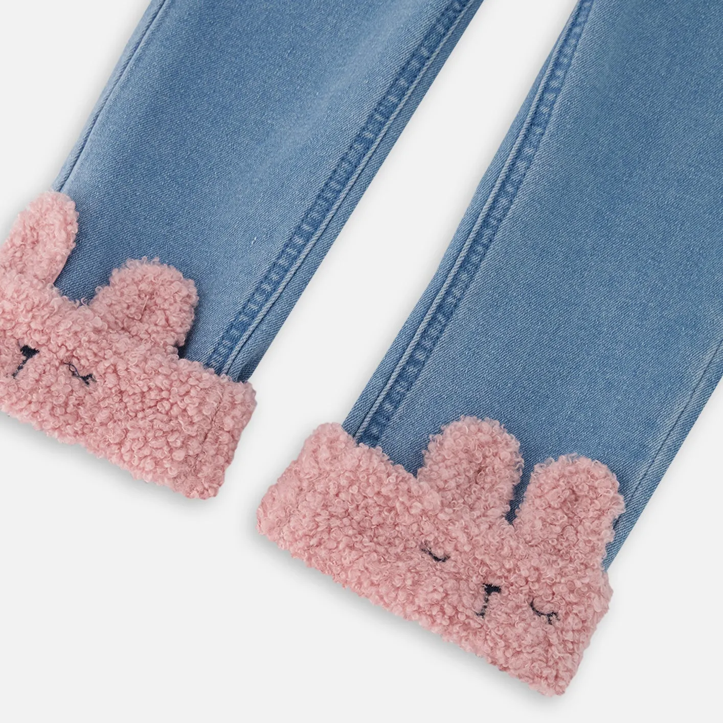 Deux Par Deux Denim Pants - Sherpa Turn Up